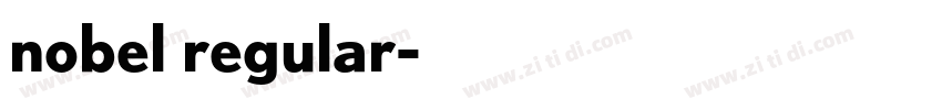 nobel regular字体转换